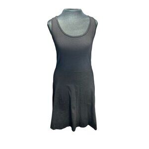 Black Missufe Sleeveless Fit & Flare Dress Small 95% Cotton 5% Spandex Womens Ca